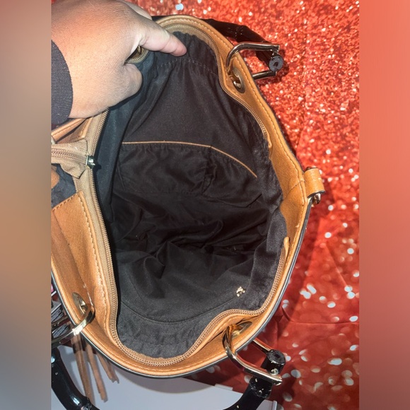 Large caramel leather bag - Picture 3 of 7